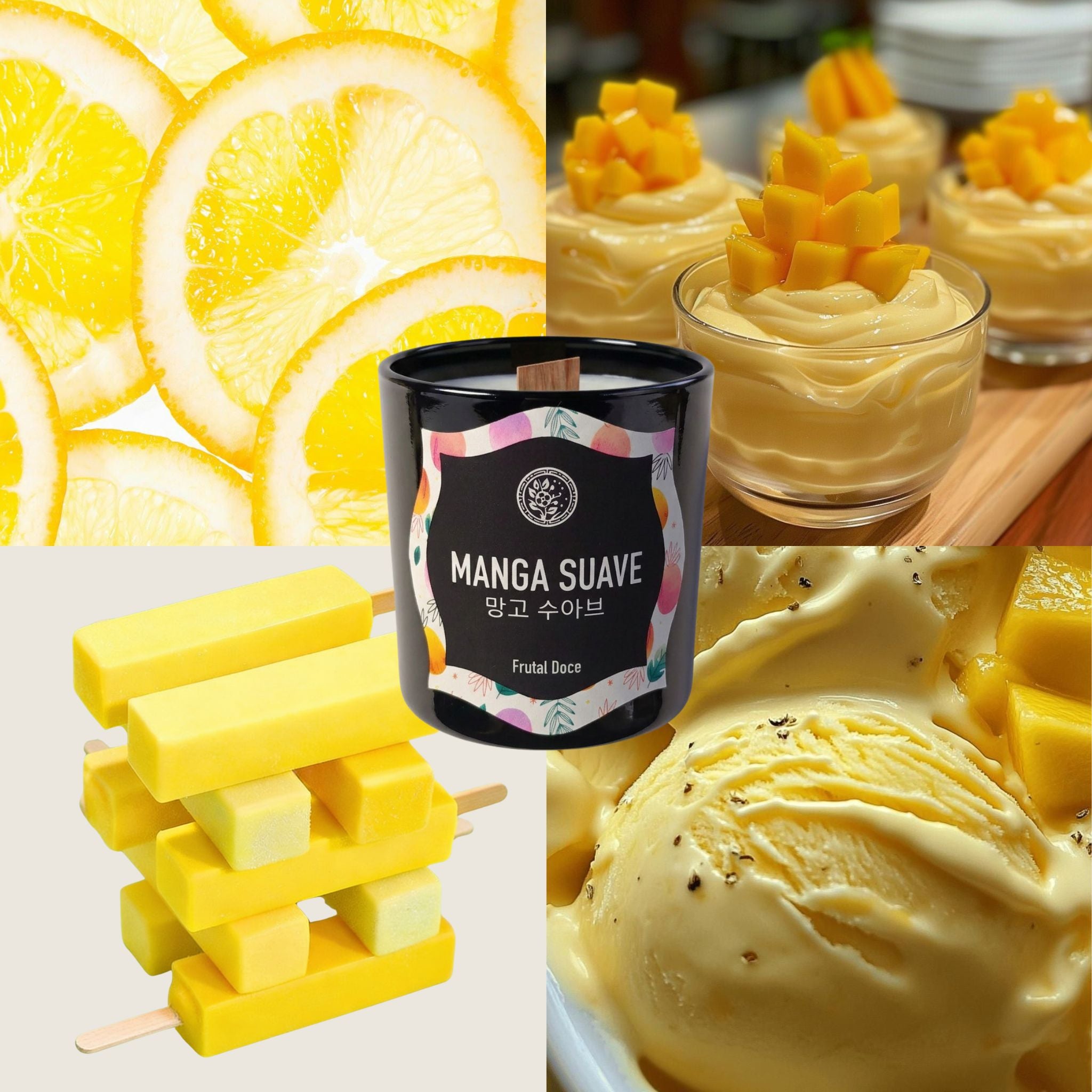 MANGA SUAVE vela aromática gourmand Versalat — composição lifestyle